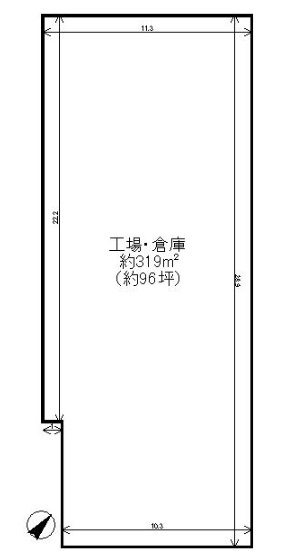 狭山市入間川３丁目の倉庫の間取り