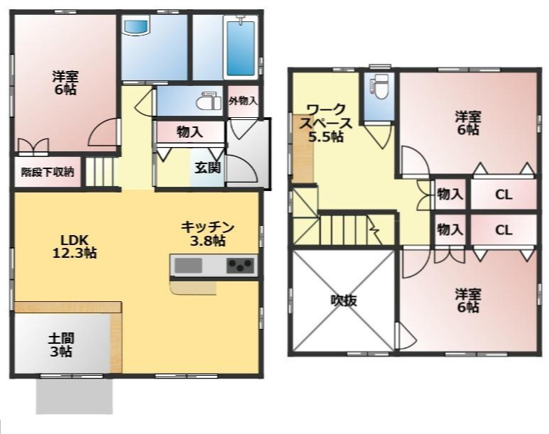 『帰りは電車で帰るよ』の間取り