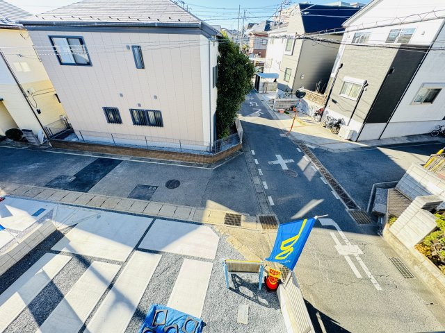 松戸市和名ヶ谷新築戸建【河原塚小学校：7分】の展望|バルコニーより道路側眺望