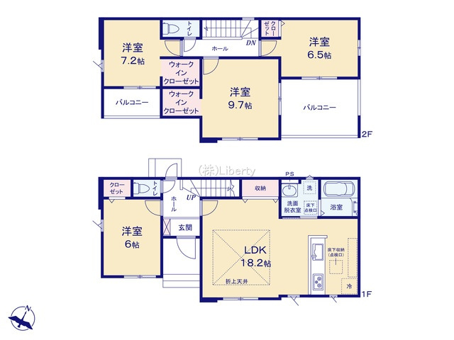 水戸市見川21期　新築戸建　3号棟の間取り