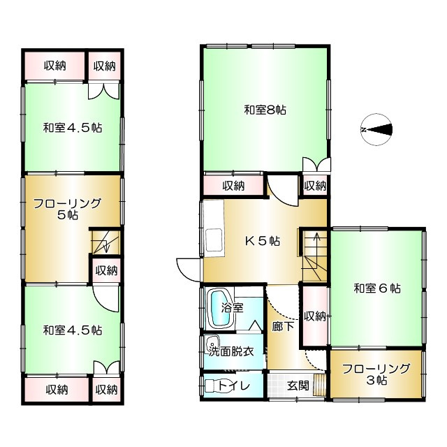 板橋区清水町の一戸建ての間取り