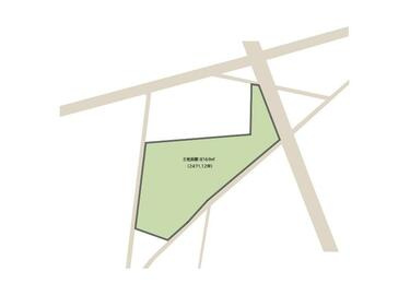下野市薬師寺　貸地の区画図