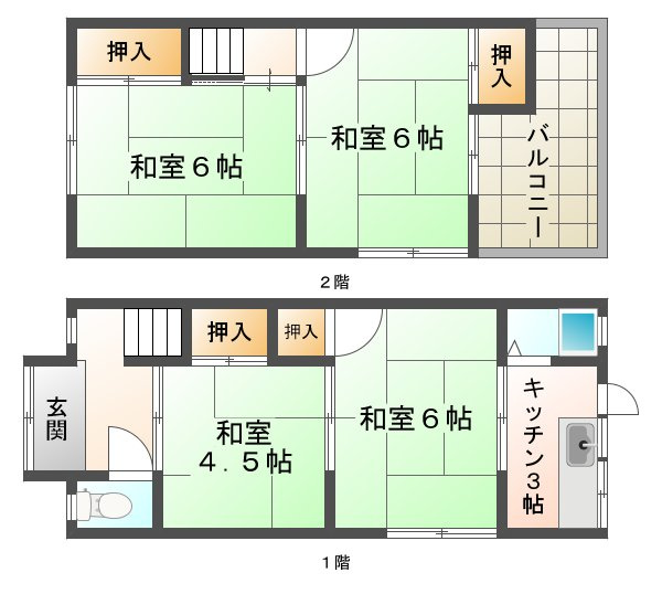 山手７丁目戸建の間取り