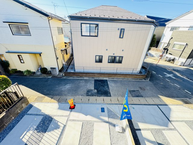 松戸市和名ヶ谷新築戸建【河原塚小学校：7分】の展望|バルコニーより道路側眺望