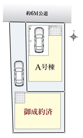 板橋区南町 全2棟 A号棟の区画図