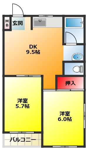 【間取り】 | ササモトハイツ
