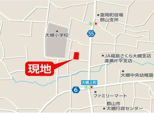 郡山市大槻町12期　priSUMA　全4棟の地図