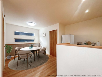 【居間・リビング】 | 【LDK　CG家具設置イメージ】
※画像に含まれる家具家電はCGで作成したイメージです。実際の物件には付帯しません。