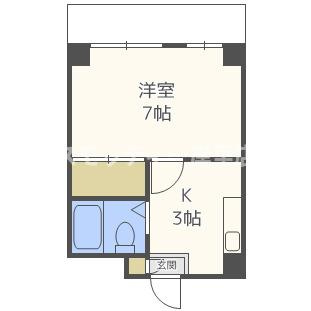大阪市阿倍野区阪南町４丁目の賃貸マンションの間取り