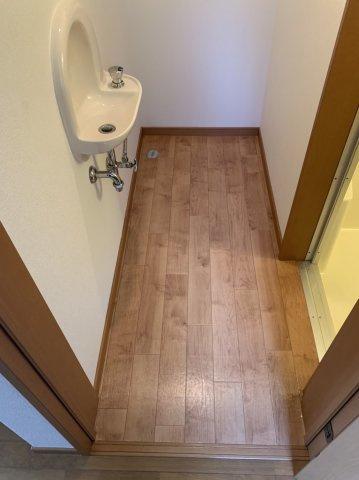 ハイツ大久保の洗面所|広い洗面スペース