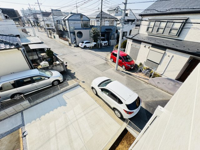 松戸市新松戸５丁目新築戸建【横須賀小学校：7分】の展望|バルコニーより道路側眺望
