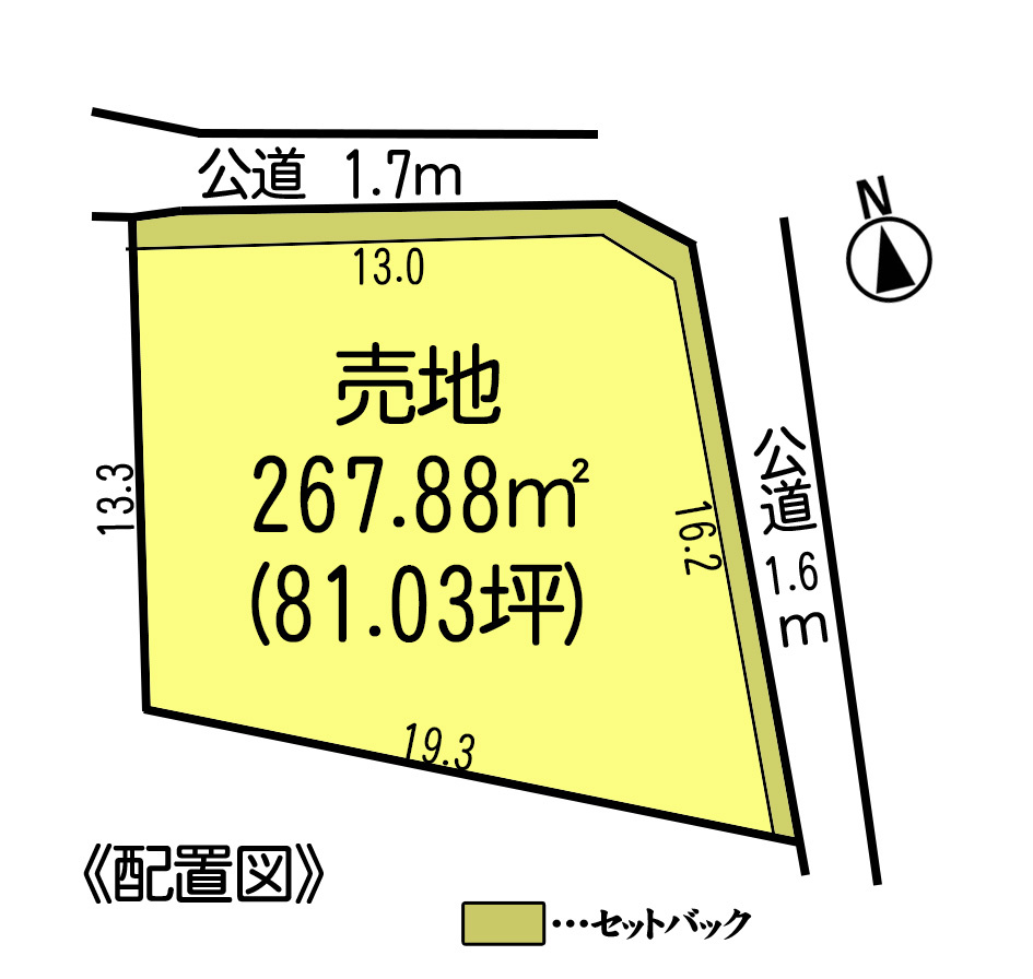 知多郡東浦町大字石浜字平林　売地の土地図|○●区画図●○