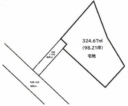 ‐三丁目不動産-　深谷市緑ヶ丘　売地の土地図