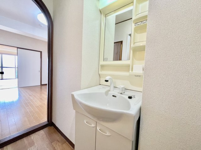 住吉パームスの洗面所|忙しい朝には欠かせない洗面所です