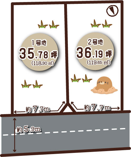 醍醐大高町２号地　の区画図