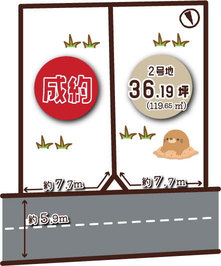 醍醐大高町２号地　の区画図