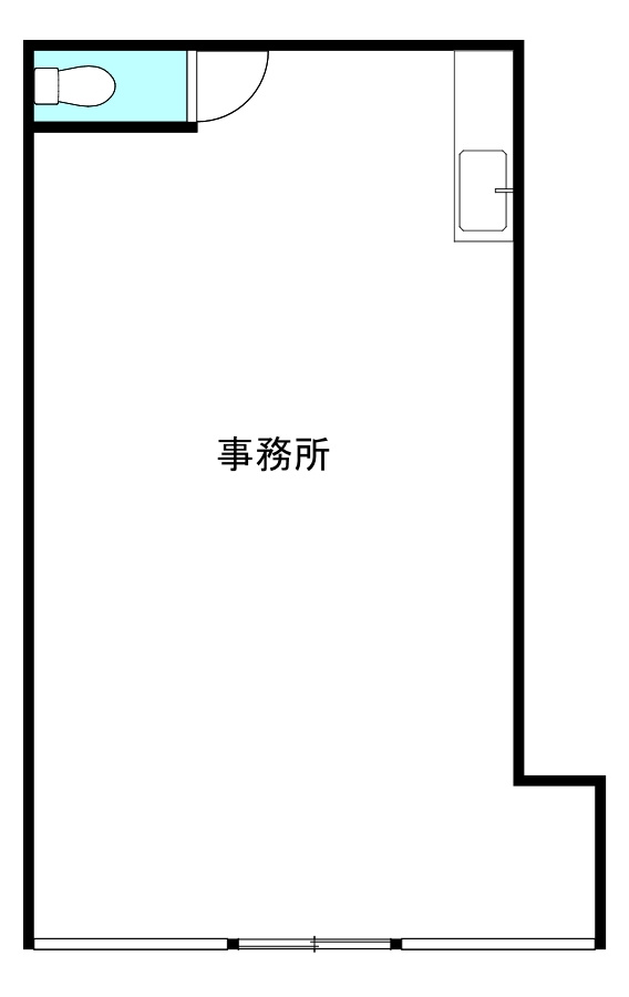 登別市新生町1丁目18-2テナントの間取り