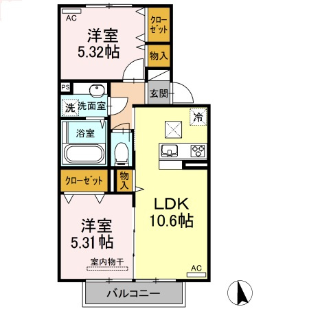 セジュールグレイスⅢの間取り