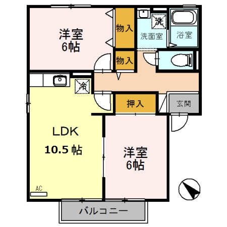 シェ・ドゥーブル A棟の間取り