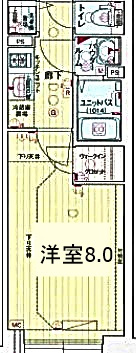 プレサンスジェネ千種内山Ⅱの間取り