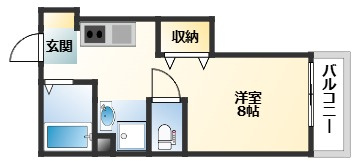 広島市西区小河内町２丁目の賃貸マンションの間取り