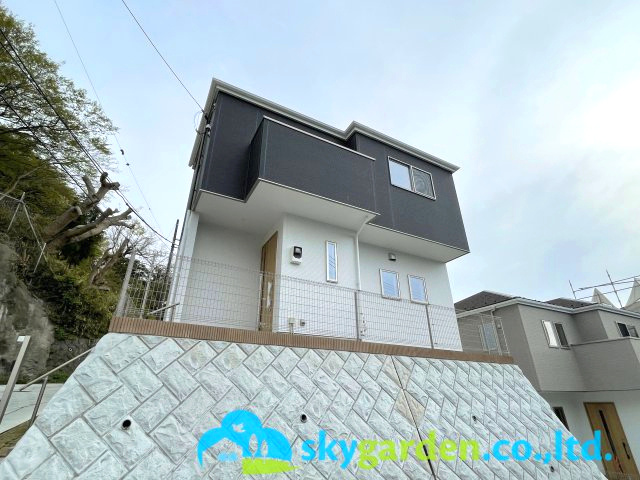 鎌倉市笛田4期　新築戸建　全2棟2号棟の外観|開放感ある佇まい