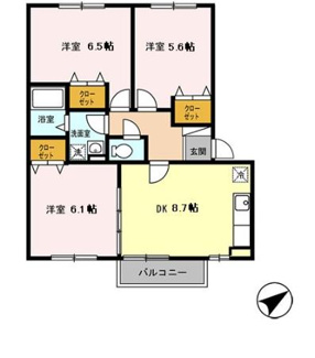 【間取り】 | ラ・プリミエール城東　Ｂ