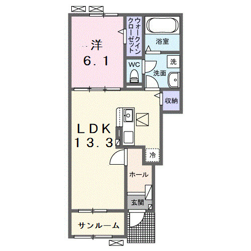 小張プレイスⅠの間取り