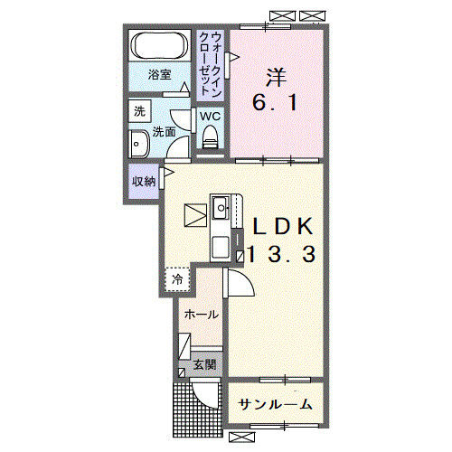 小張プレイスⅠの間取り