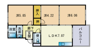 【間取り】 | ジェミニ井尻