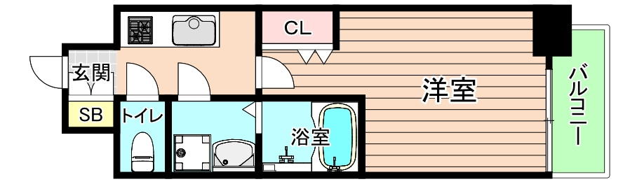 大阪市都島区都島本通３丁目の賃貸マンションの間取り