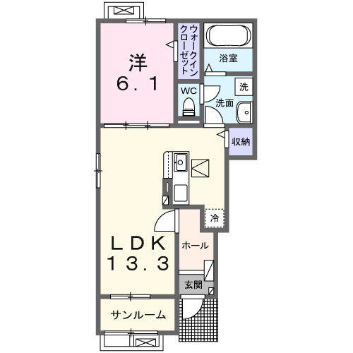 小張プレイスⅡの間取り