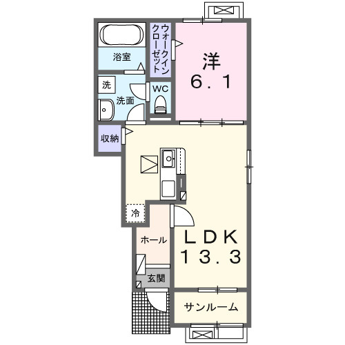 小張プレイスⅡの間取り