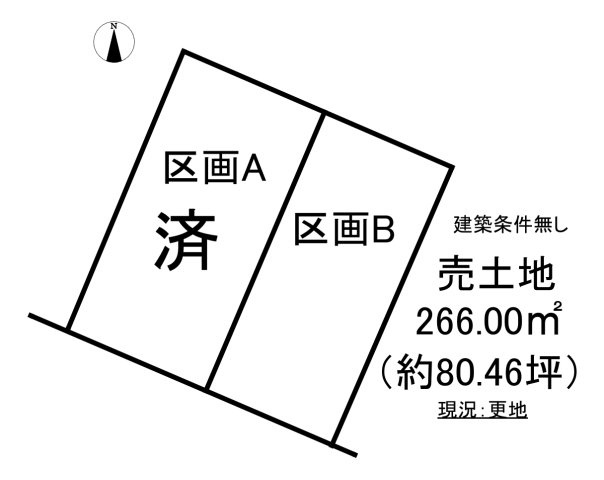 岩間町岩下 売土地の土地図