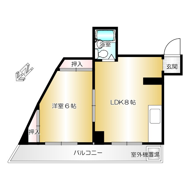 練馬区桜台２丁目の賃貸マンションの間取り