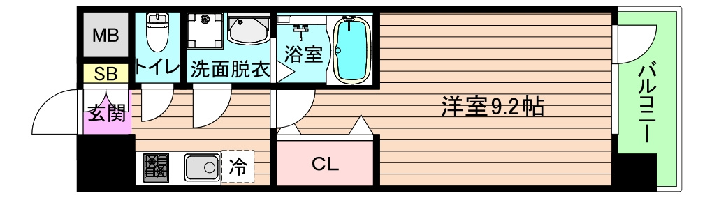 大阪市城東区鴫野西２丁目の賃貸マンションの間取り