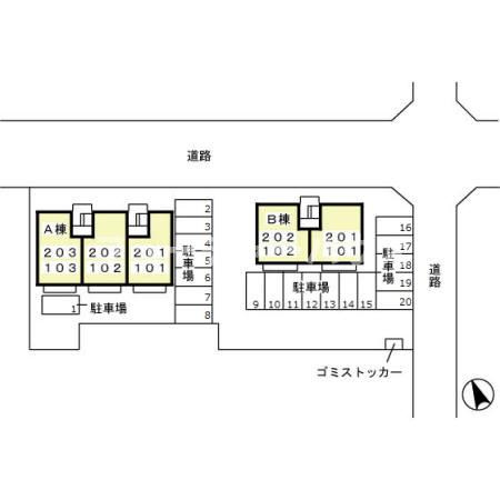 ボナール　ＡＢの区画図