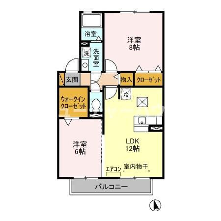 ボナール　ＡＢの間取り