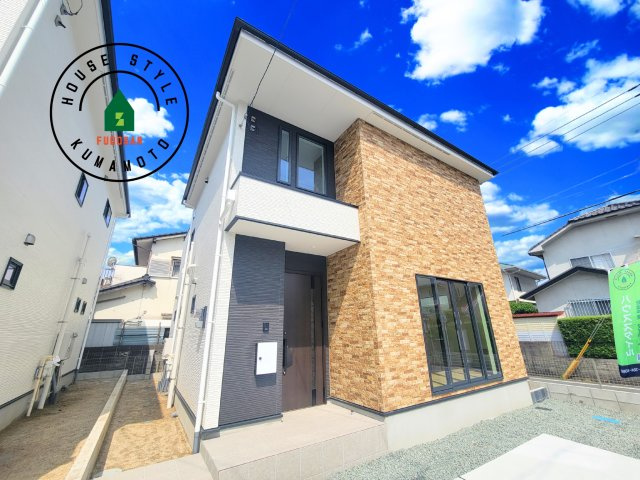 菊池郡菊陽町第2-2棟（1号棟）　の外観|デザイン性のある外観です。