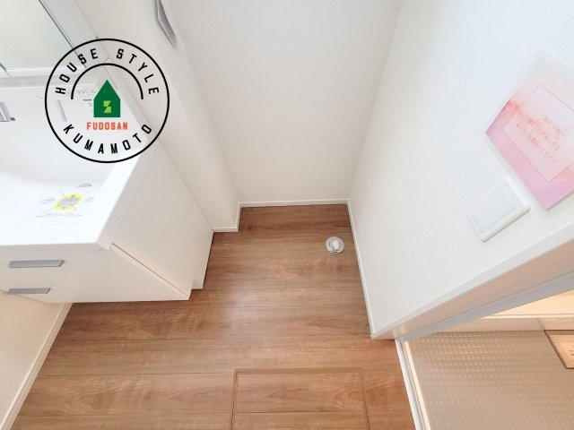 菊池郡菊陽町第2-2棟（2号棟）　のランドリースペース|ランドリースペースとなります。広々して有効的にご使用できます。 