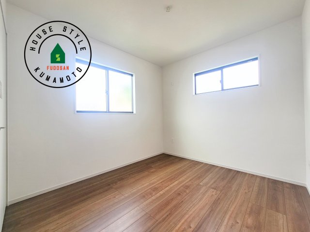 菊池郡菊陽町第2-2棟（2号棟）　の和室|将来的に、琉球畳を引きまして和室風にすることも可能です。