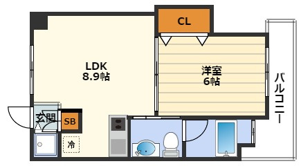 サクセス天神橋フロントの間取り