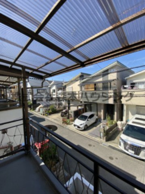 【展望】 | 　寝屋川市河北中町連棟住宅 | 室内からの眺望です