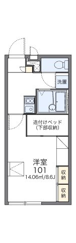 レオパレスグリーンタカタⅡの間取り|画像2