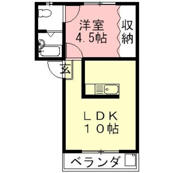 岐阜市柳津町下佐波１丁目のアパートの間取り