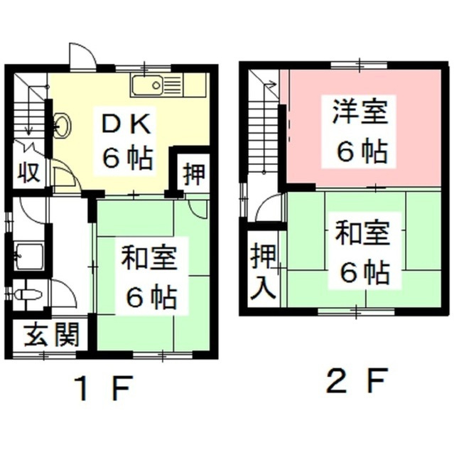 岐阜市鏡島の一戸建ての間取り