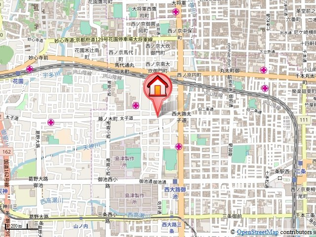 サーティフル新二条の地図