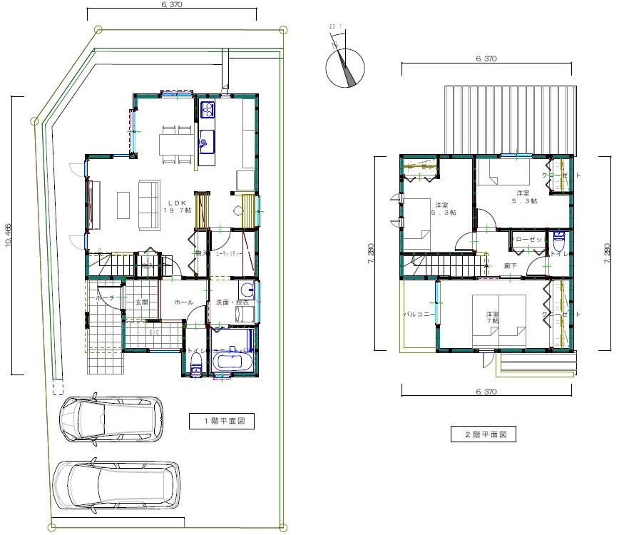 湖南市吉永　瑞美が丘団地の参考プラン|プラン建物　床面積98.12㎡　建物価格2090万円(税込)
