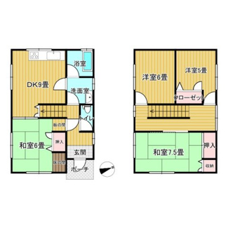 【間取り】 | 丹波篠山市今田町下小野原　収益戸建て