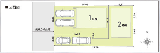 仲介手数料不要　リナージュ東区東野2丁目24－１期【秋津小・東野中】の区画図